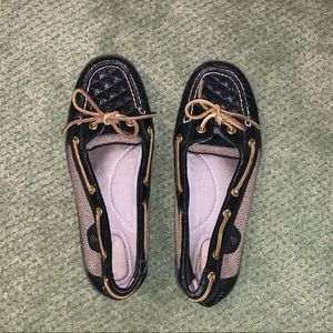 Black quilted Angelfish Boat Shoe Sperry’s